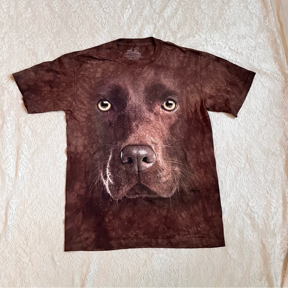 The Mountain Other - The Mountain chocolate lab dog face tee